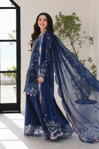 Midnight Navy - 3 Piece Embroidered Lawn | Ready To Wear