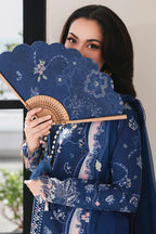 Midnight Navy - 3 Piece Embroidered Lawn | Ready To Wear