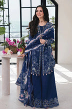 Midnight Navy - 3 Piece Embroidered Lawn | Ready To Wear