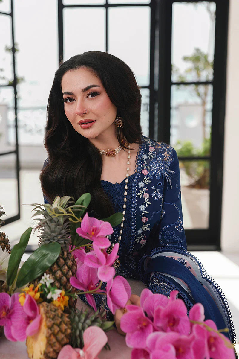 Midnight Navy - 3 Piece Embroidered Lawn | Ready To Wear