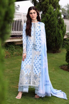 03-Piece Printed Lawn Suit With Chiffon Dupatta | Ready To Wear