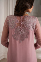 Mauve Elegance - Chiffon Suit With Organza Dupatta | Ready To Wear