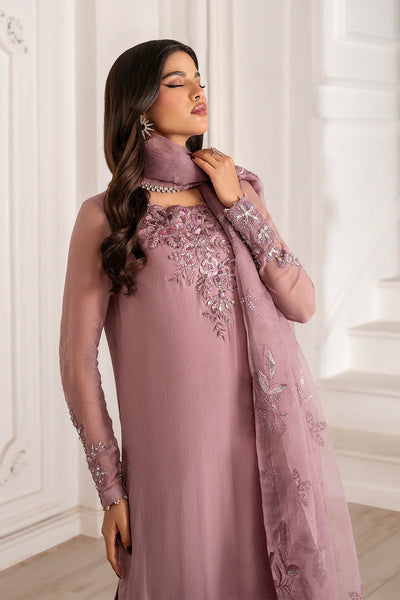Mauve Elegance - Chiffon Suit With Organza Dupatta | Ready To Wear
