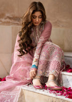 Dusky Mauve - Embroidered Lawn Suit With Net Dupatta | Ready To Wear