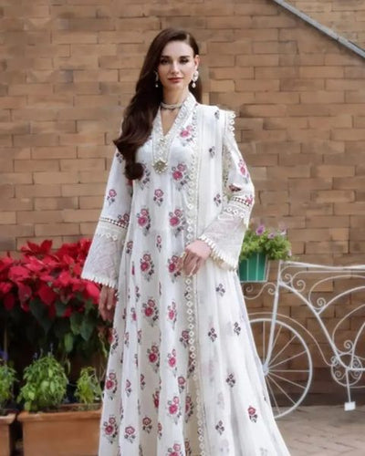 3 Piece Stitched Cotton Suit - Ready To Wear