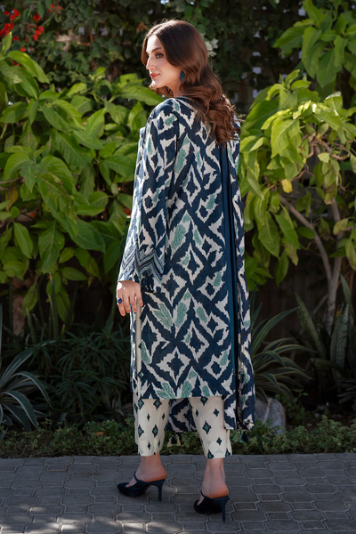 03-Piece Lawn Suit With Embroidery - Ready To Wear