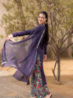 ANITA - PURPLE-ISH GREY KURTA SET