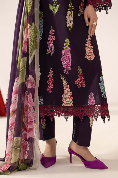 03-Piece Printed Lawn Suit With Chiffon Dupatta | Ready To Wear