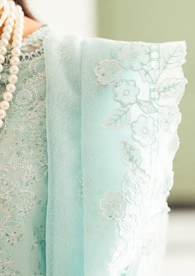 Ice Blue Elegance - Embroidered Lawn Suit | Ready To Wear