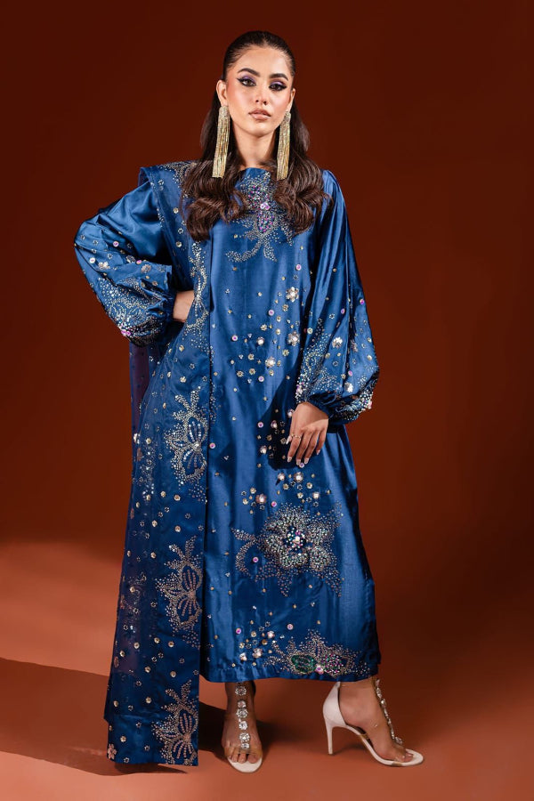 3 Piece Stitched Silk Suit Perfect for Wedding Collection - Ready To Wear