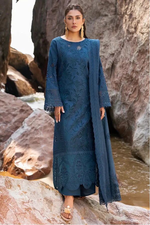 03-Piece Lawn Suit With Embroidery - Ready To Wear