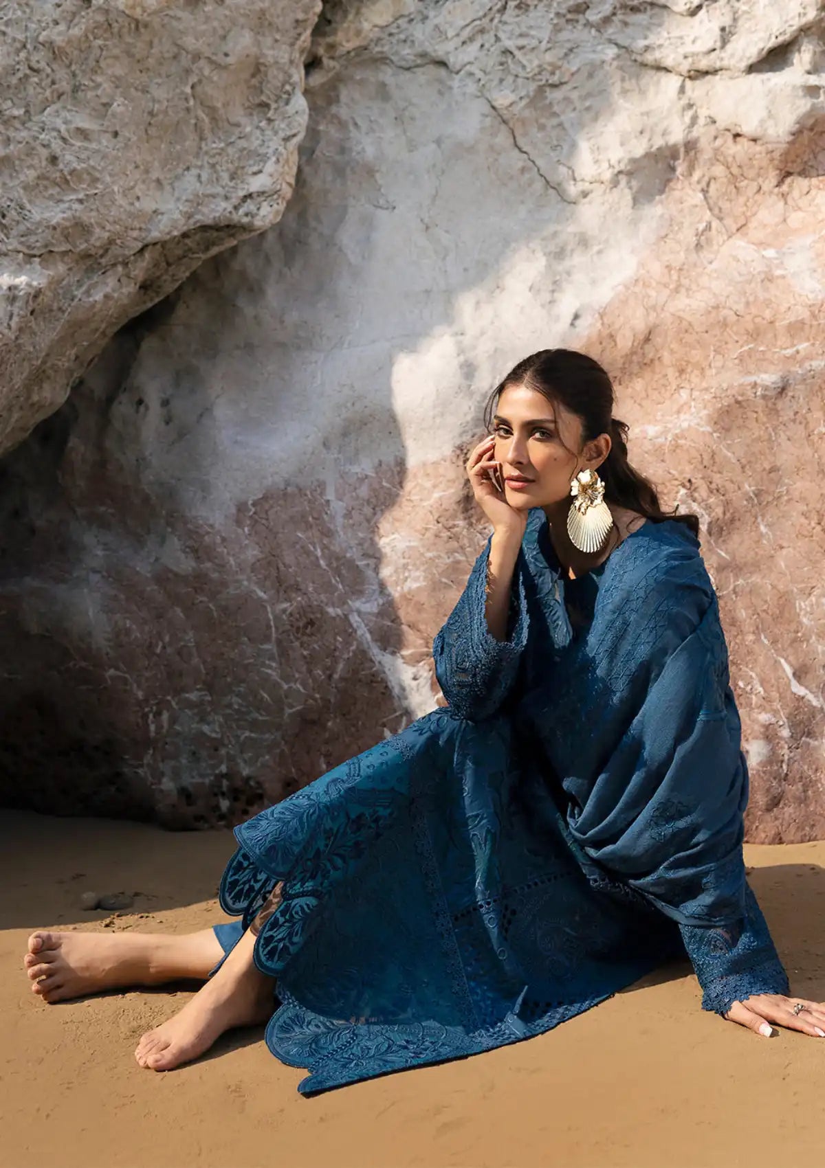 03-Piece Lawn Suit With Embroidery - Ready To Wear