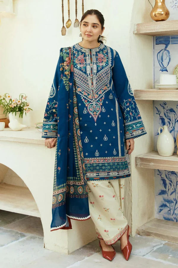 03-Piece Lawn Suit With Embroidery - Ready To Wear