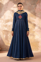 TANIA - NAVY PISHWAS SET