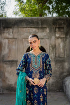 03-Piece Chiffon Suit With Heavy Embroidery - Ready To Wear