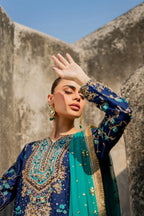 03-Piece Chiffon Suit With Heavy Embroidery - Ready To Wear
