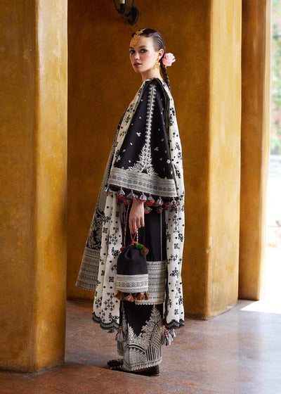 3 Piece Stitched Embroidered Lawn Suit - Ready To Wear