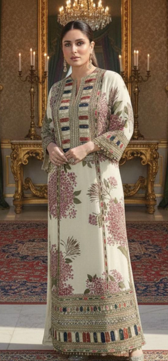 03-Piece Lawn Suit With Embroidery - Ready To Wear
