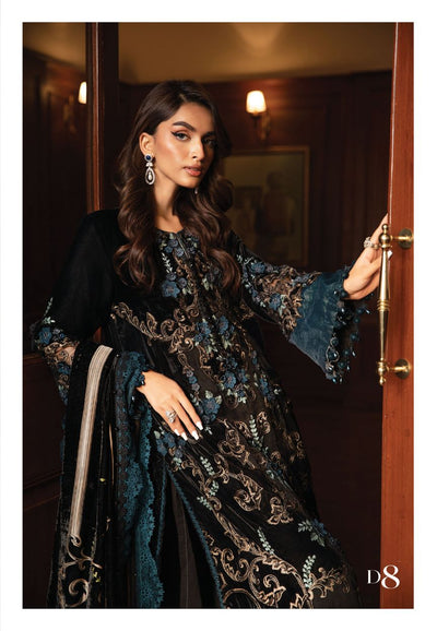 3 Piece Stitched Velvet Suit - Ready To Wear