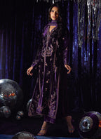 3 Piece Stitched Velvet Suit - Ready To Wear
