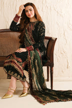 3 Piece Stitched Luxury Velvet Suit - Ready To Wear