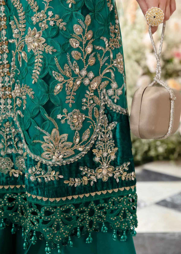 03-Piece Oraganza Suit With Heavy Embroidery - Ready To Wear