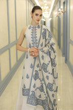 3 Piece Stitched Dhanak Suit - Ready To Wear
