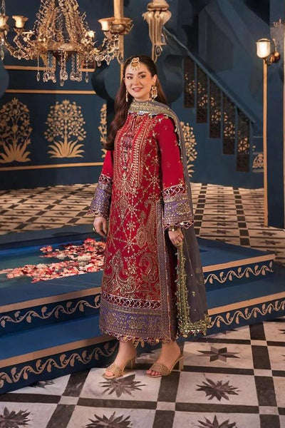 03-Piece Chiffon Suit With Heavy Embroidery - Ready To Wear